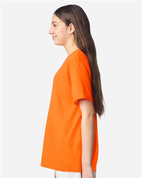 Gildan Youth Light Cotton T-Shirt 3000B - Safety Orange