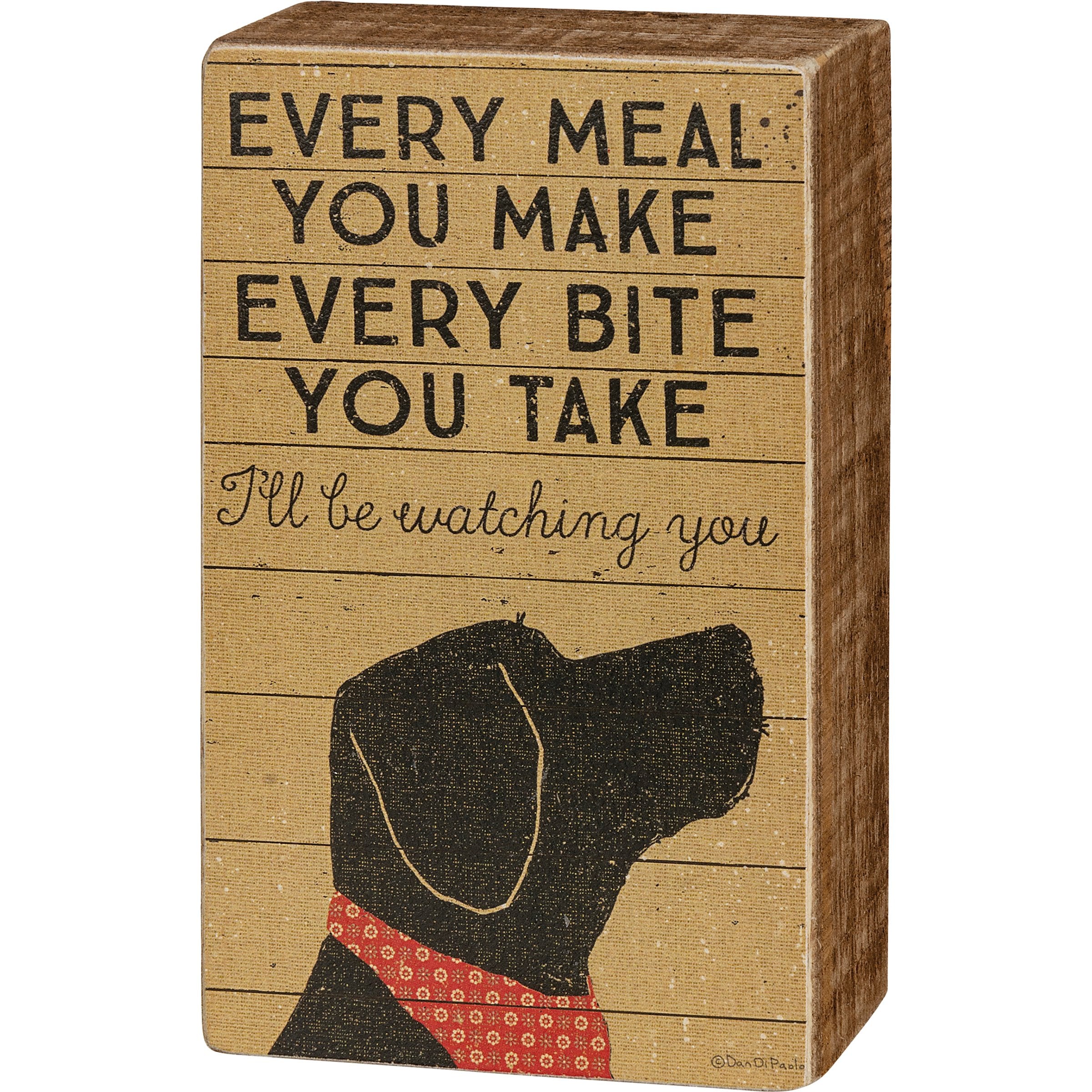 Humorous Rustic Wood Dog Box Sign for Pet Lovers Home Decor