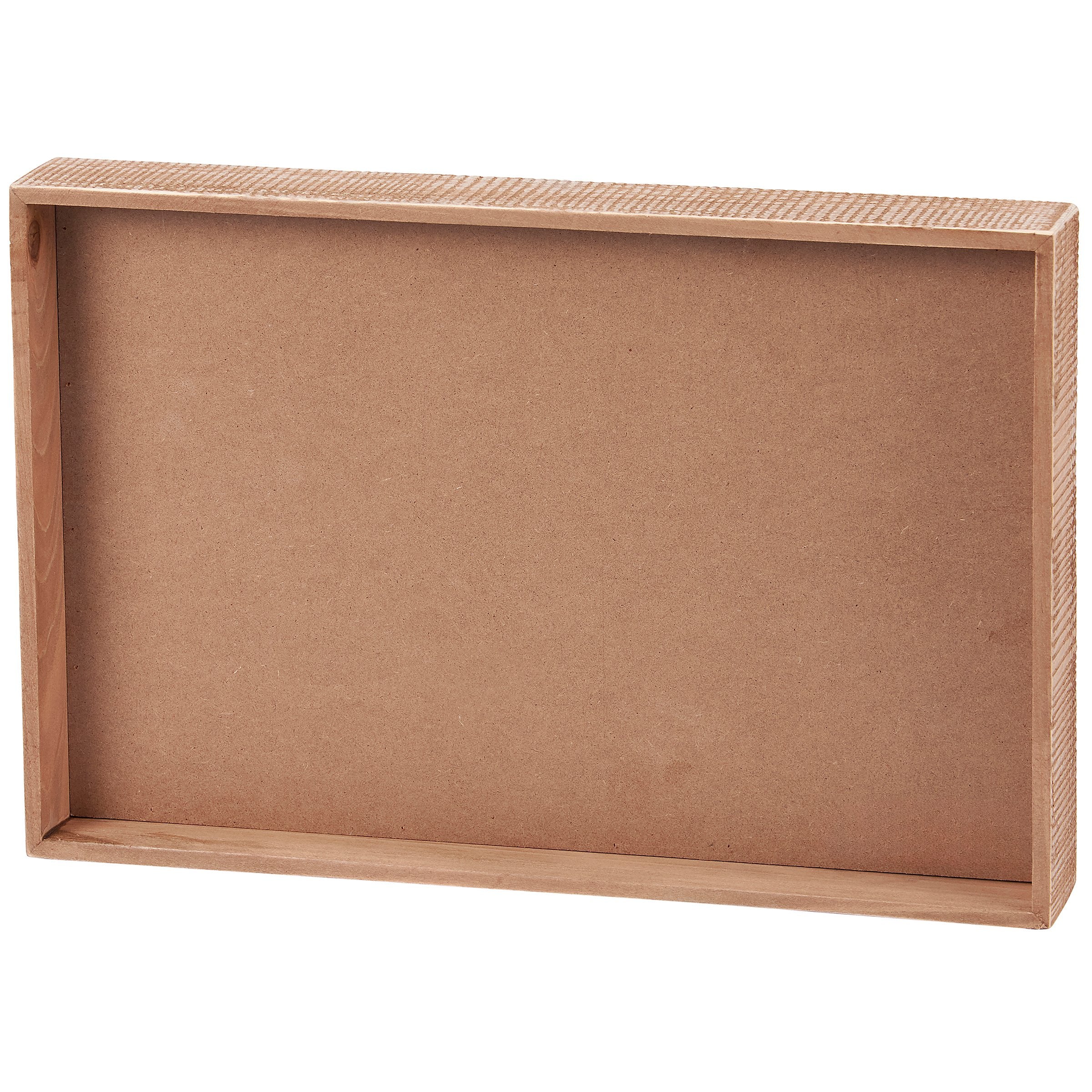 Charming Family Refuge Wood Box Sign - Hand Illustrated Home Accent Wall Decor