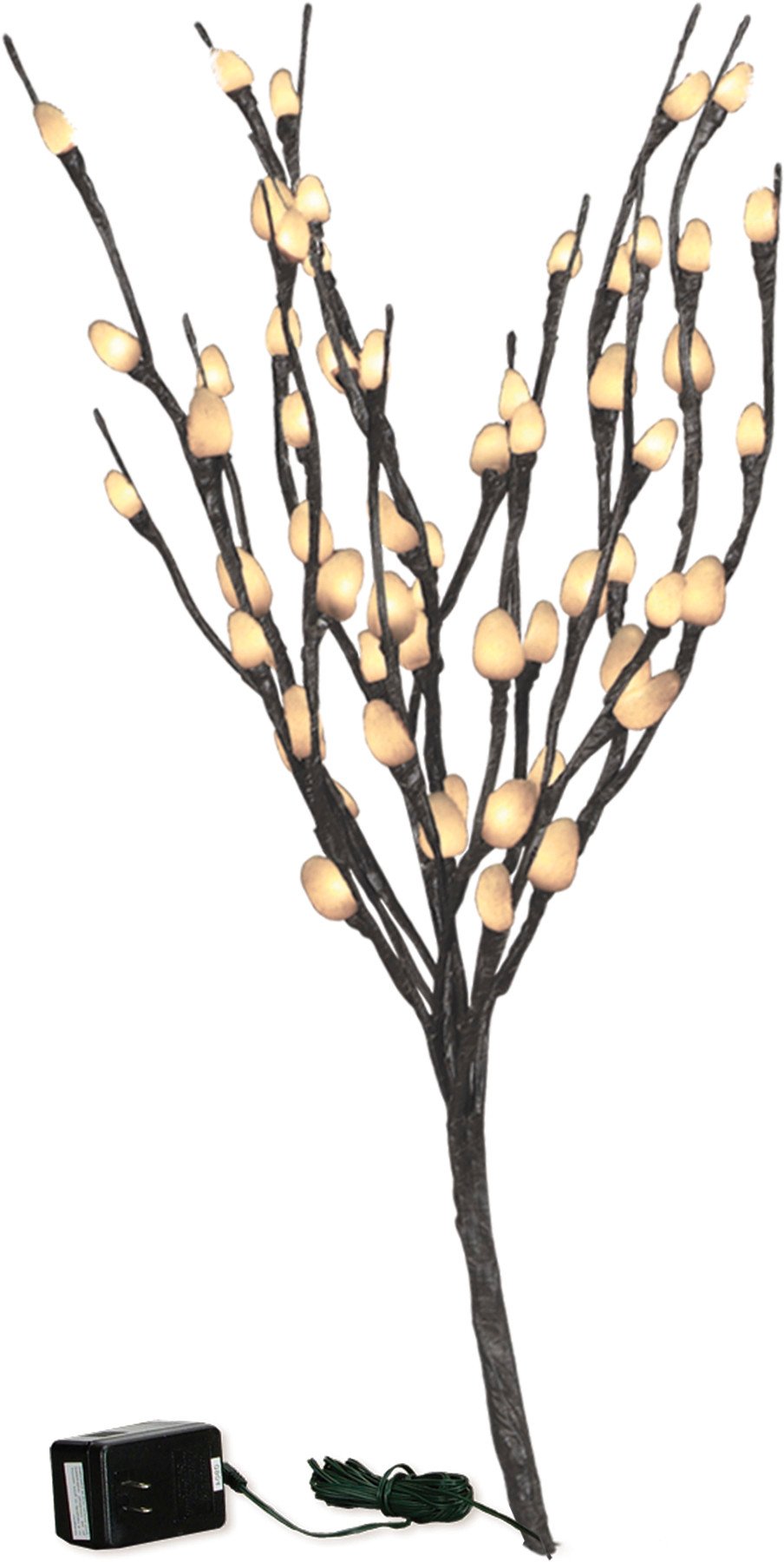 Enchanting 19.75-inch Pussy Willow Twig with 60 Warm LED Lights
