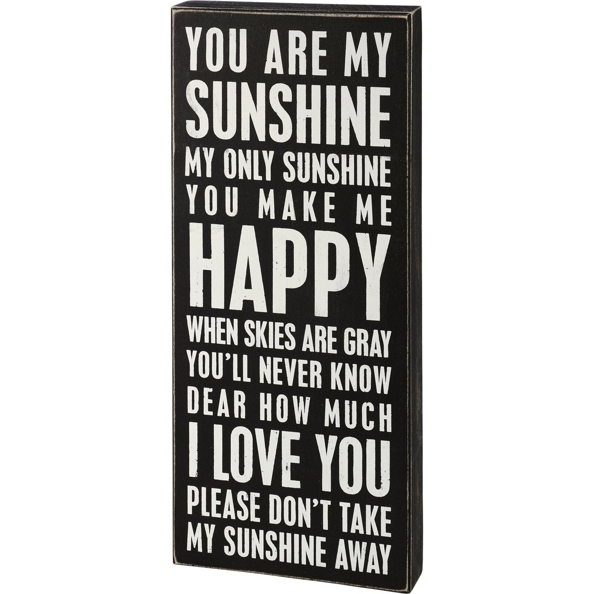 Charming 'You Are My Sunshine' Wooden Box Sign, Inspirational Home Decor, Freestanding