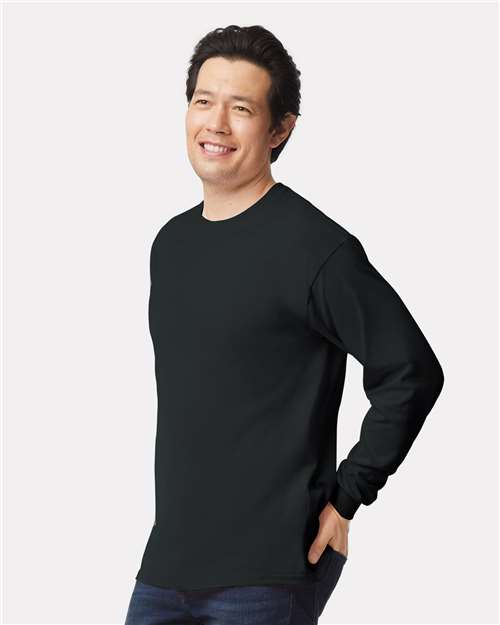 Gildan Unisex Ultra Cotton® Long Sleeve T-Shirt 2400 - Black