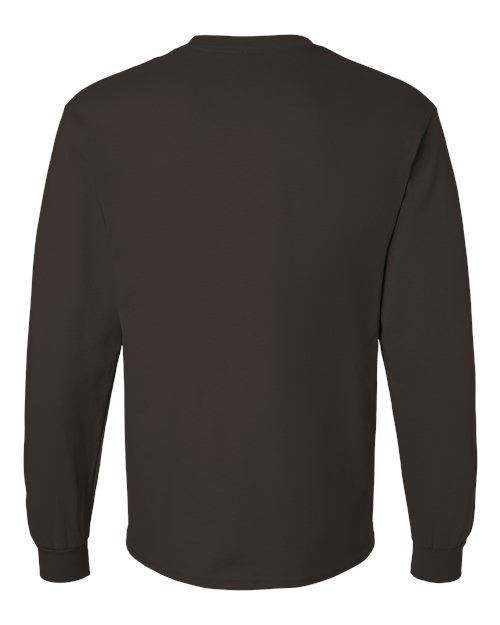 Gildan Unisex Ultra Cotton® Long Sleeve T-Shirt 2400 - Dark Chocolate