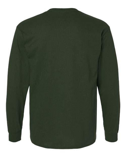 Gildan Unisex Ultra Cotton® Long Sleeve T-Shirt 2400 - Forest Green