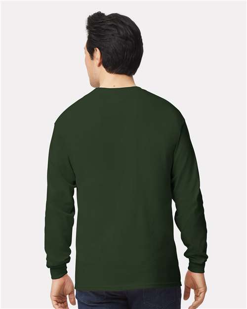 Gildan Unisex Ultra Cotton® Long Sleeve T-Shirt 2400 - Forest Green
