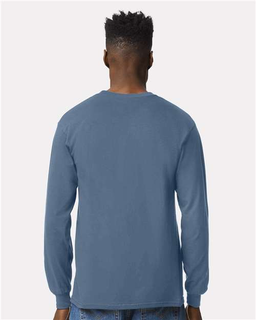Gildan Unisex Ultra Cotton® Long Sleeve T-Shirt 2400 - Indigo Blue