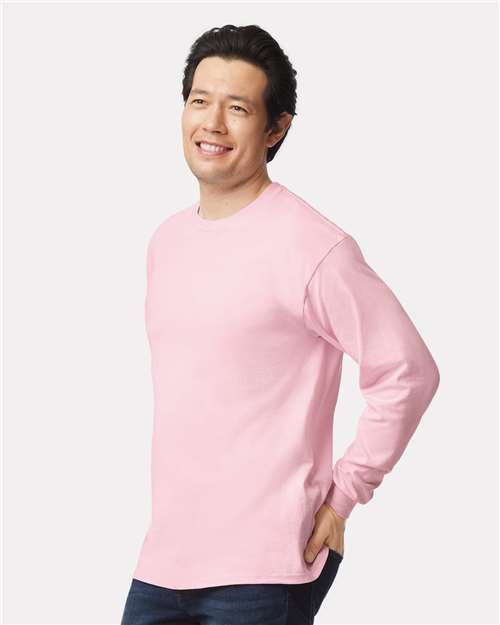 Gildan Unisex Ultra Cotton® Long Sleeve T-Shirt 2400 - Light Pink