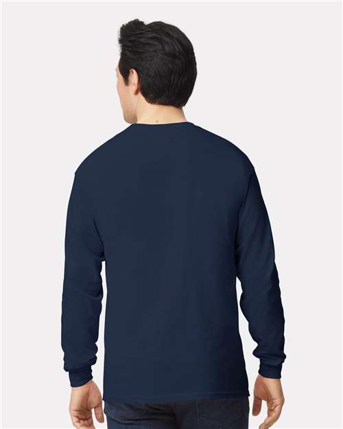 Gildan Unisex Ultra Cotton® Long Sleeve T-Shirt 2400 - Navy