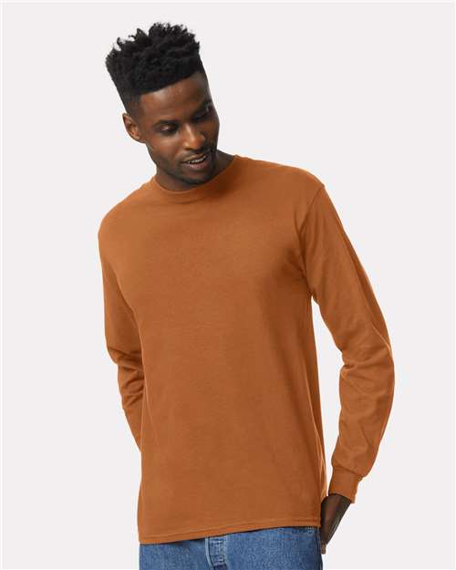 Gildan Unisex Ultra Cotton® Long Sleeve T-Shirt 2400 - Texas Orange