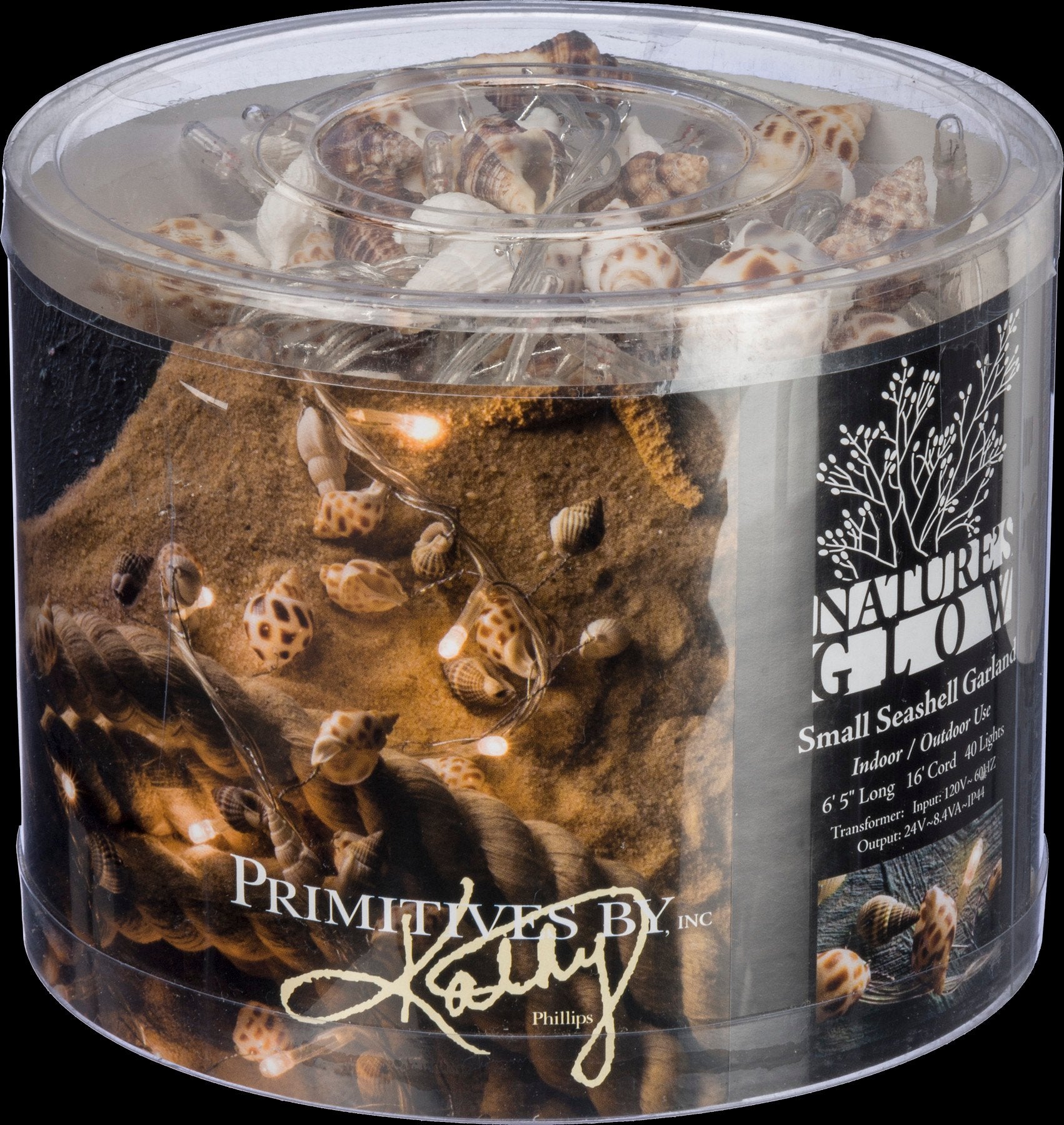 Charming Seashell String Lights: 77-inch 40 LED Coastal Indoor/Outdoor Decor