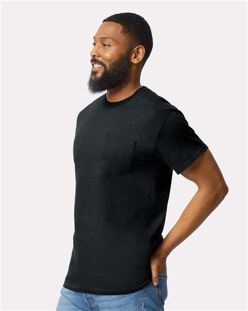 Gildan Unisex Ultra Cotton® Pocket T-Shirt 2300 - Black