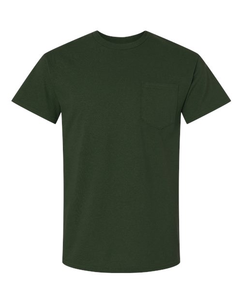 Gildan Unisex Ultra Cotton® Pocket T-Shirt 2300 - Forest Green