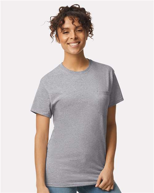 Gildan Unisex Ultra Cotton® Pocket T-Shirt 2300 - Sport Grey