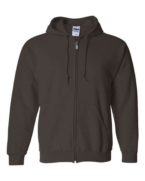 Gildan Unisex Heavy Blend™ Full-Zip Hooded Sweatshirt 18600 - Dark Chocolate