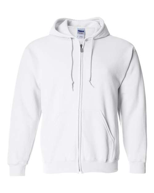 Gildan Unisex Heavy Blend™ Full-Zip Hooded Sweatshirt 18600 - White