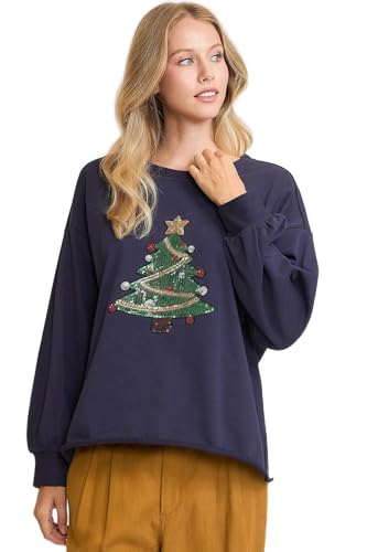 Umgee Christmas Tree Sequined Top