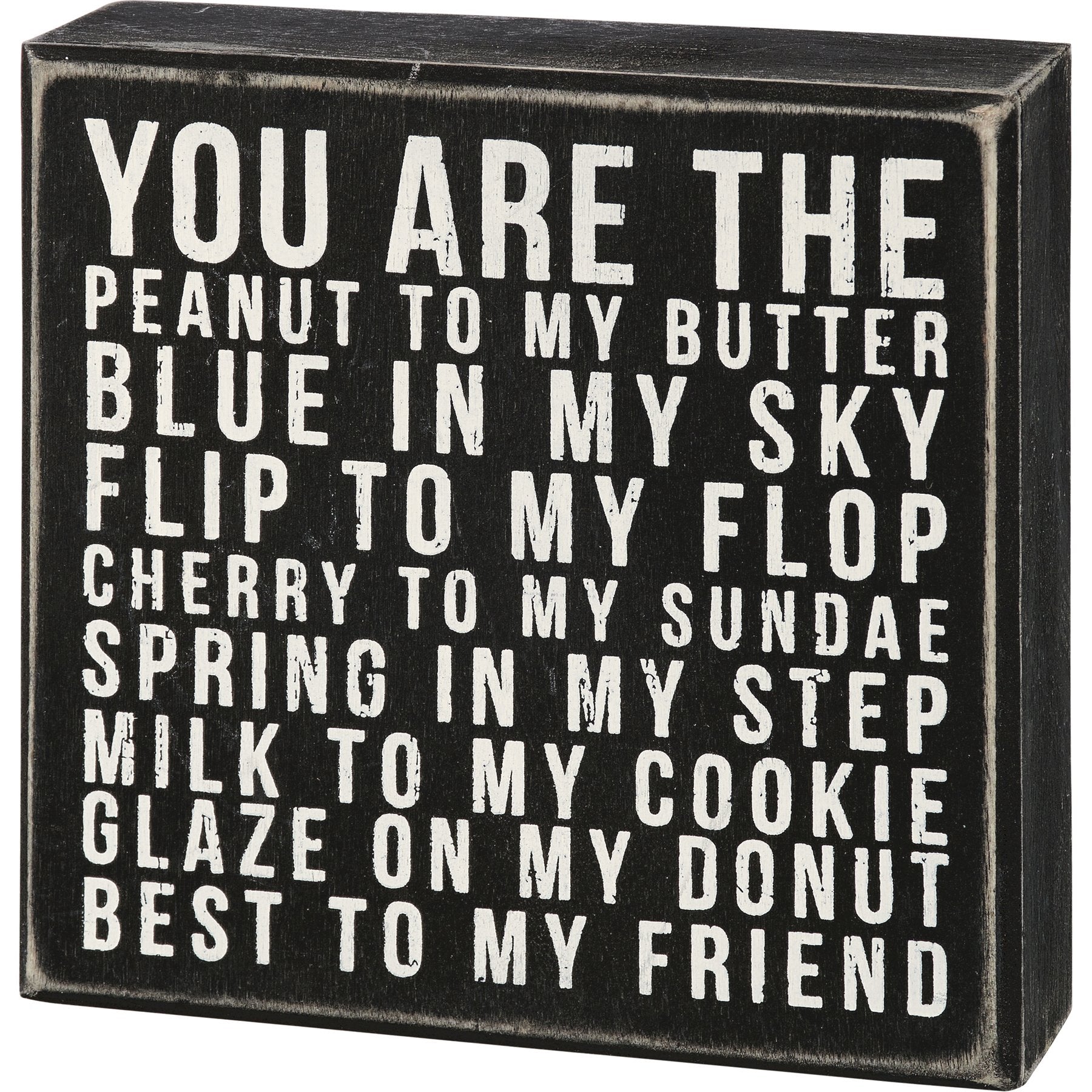 Rustic "You Are The Peanut To My Butter" Wood Box Sign for Friends