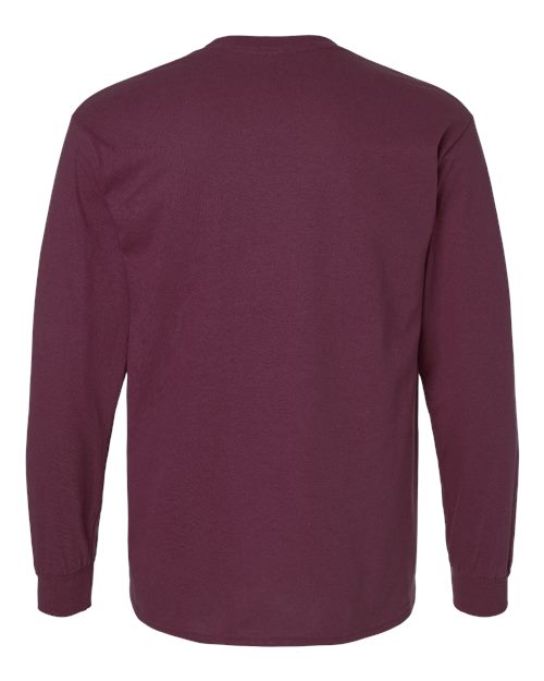 Gildan Unisex Ultra Cotton® Long Sleeve T-Shirt 2400 - Maroon
