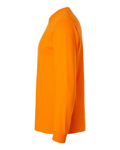 Gildan Unisex Ultra Cotton® Long Sleeve T-Shirt 2400 - Safety Orange