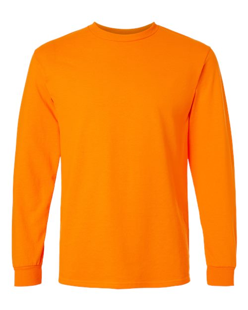 Gildan Unisex Ultra Cotton® Long Sleeve T-Shirt 2400 - Safety Orange