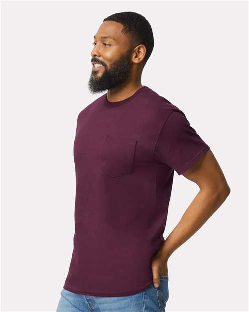 Gildan Unisex Ultra Cotton® Pocket T-Shirt 2300 - Maroon