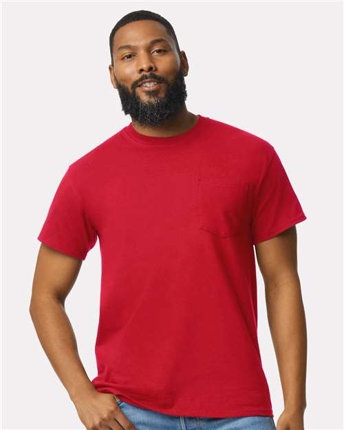 Gildan Unisex Ultra Cotton® Pocket T-Shirt 2300 - Red