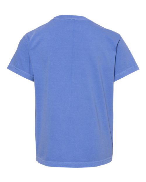 Comfort Colors Youth Garment-Dyed Heavyweight T-Shirt 9018 - Flo Blue
