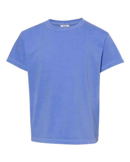 Comfort Colors Youth Garment-Dyed Heavyweight T-Shirt 9018 - Flo Blue