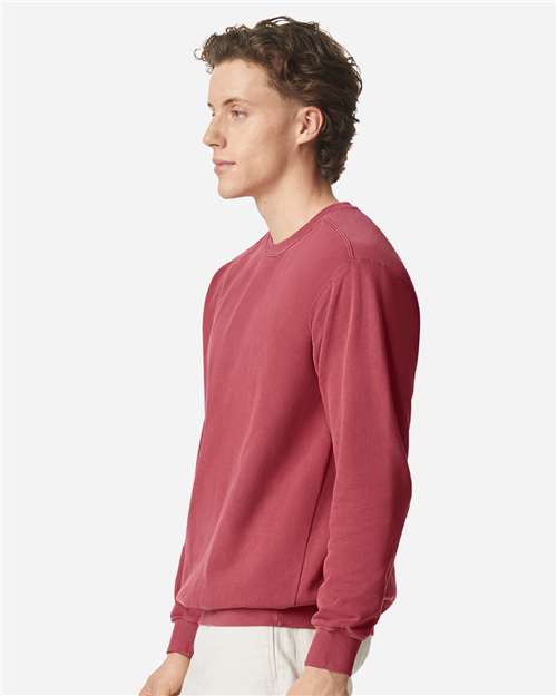 Comfort Colors Unisex Garment-Dyed Crewneck Sweatshirt 1566 - Crimson
