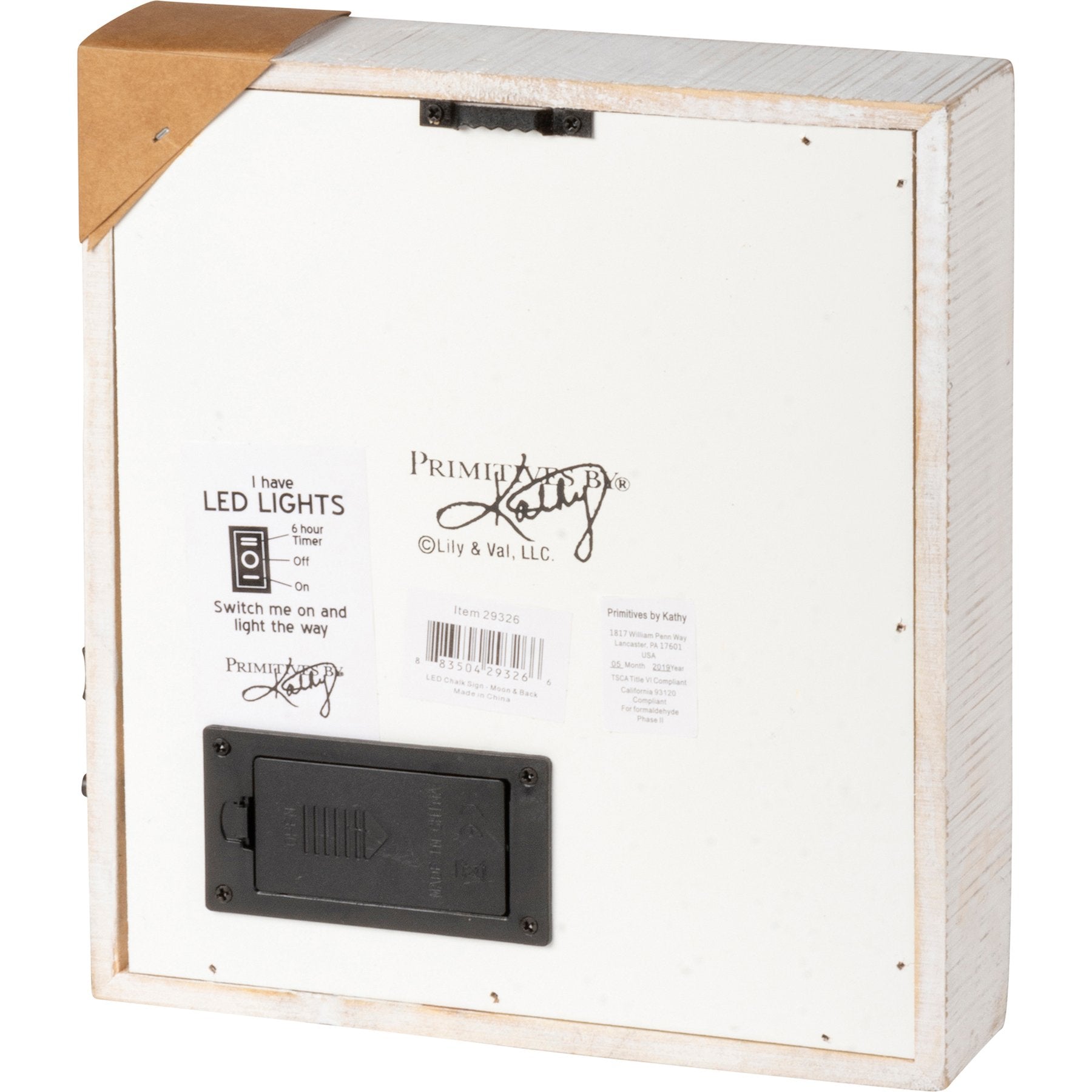 Sentimental 'Love You To The Moon & Back' Lighted Chalk Art Box Sign