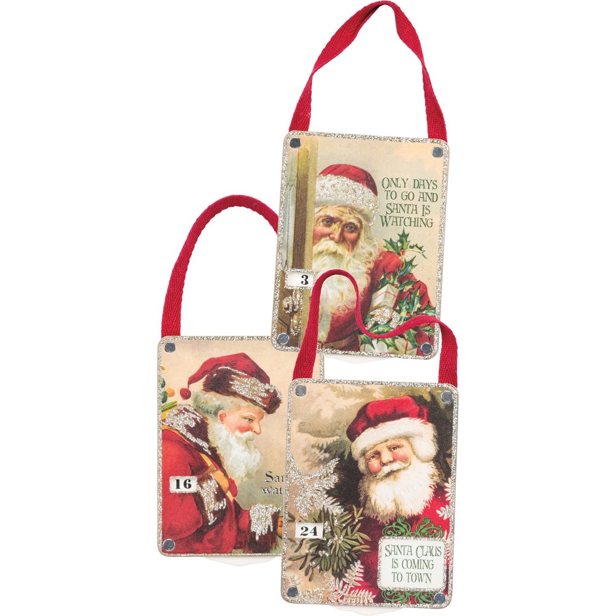 Charming Santa Christmas Countdown Wheel Set - Festive Mini Hanging Decor