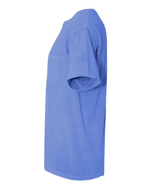 Comfort Colors Unisex Garment-Dyed Heavyweight Pocket T-Shirt 6030 - Flo Blue