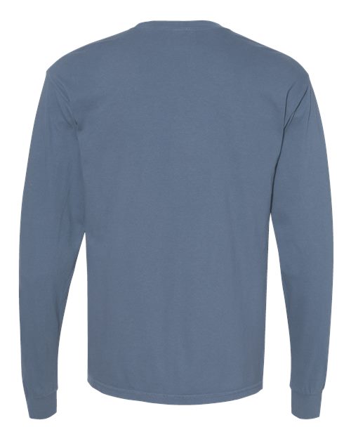 Comfort Colors Unisex Garment-Dyed Heavyweight Long Sleeve T-Shirt 6014 - Blue Jean