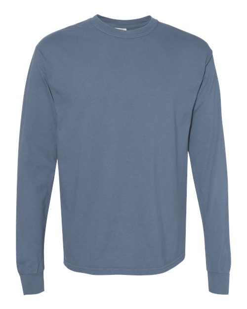 Comfort Colors Unisex Garment-Dyed Heavyweight Long Sleeve T-Shirt 6014 - Blue Jean