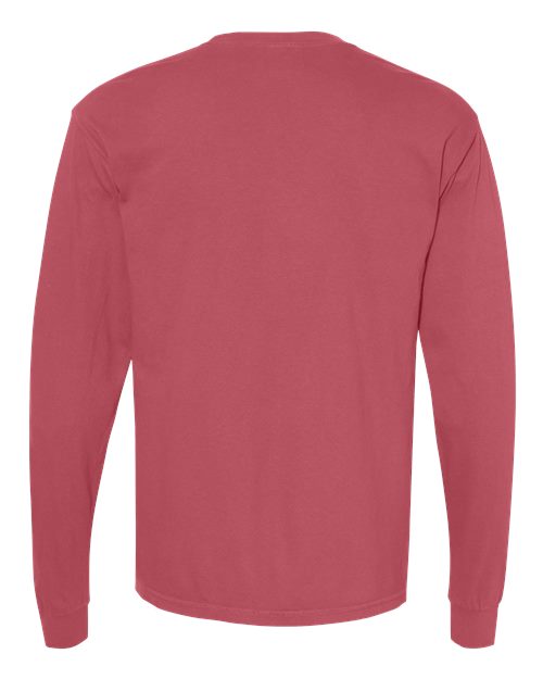 Comfort Colors Unisex Garment-Dyed Heavyweight Long Sleeve T-Shirt 6014 - Crimson