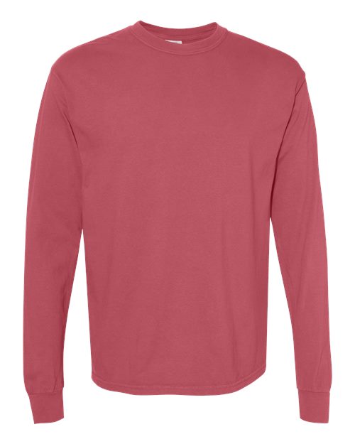 Comfort Colors Unisex Garment-Dyed Heavyweight Long Sleeve T-Shirt 6014 - Crimson