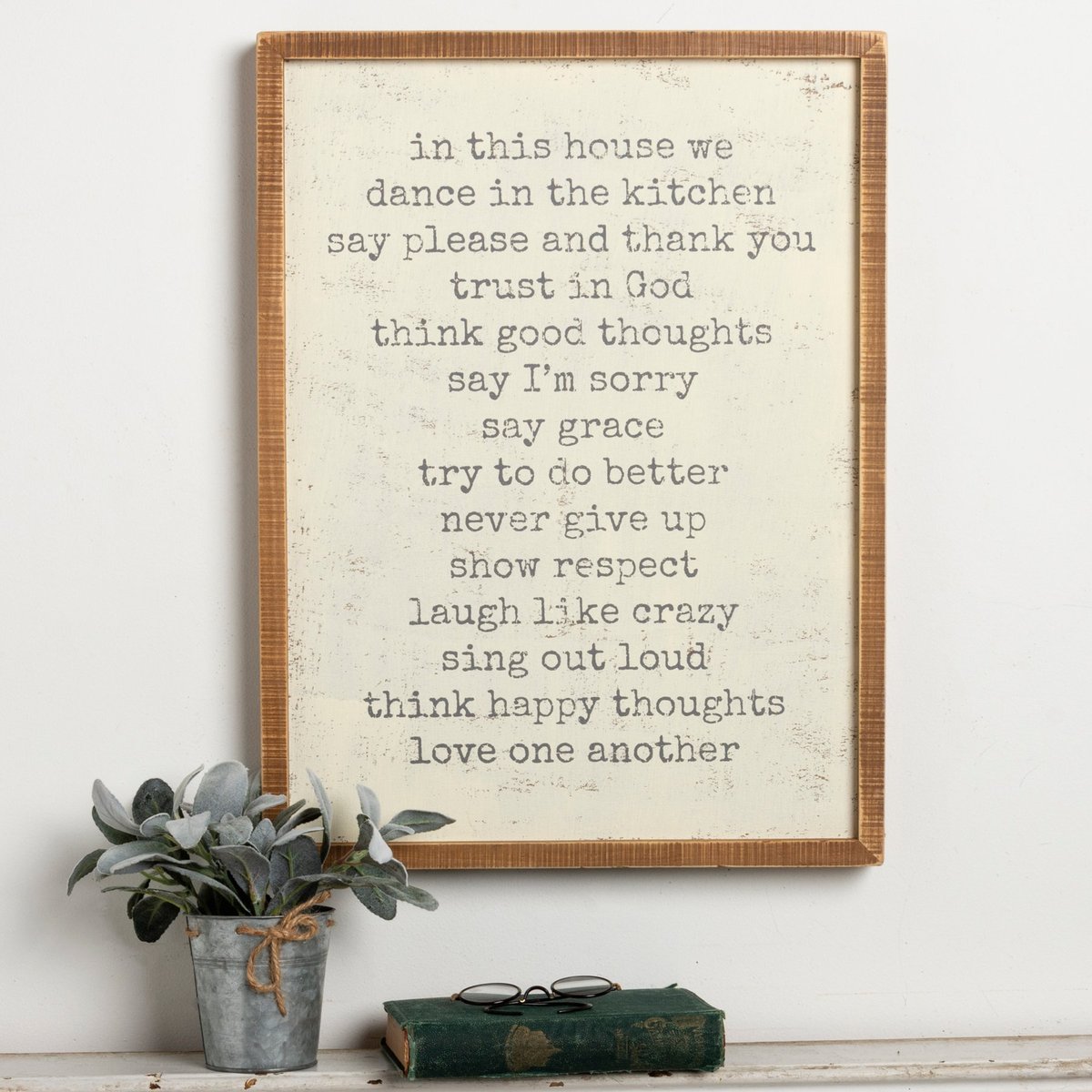 Inspiring 'In This House We Trust In God' Rustic Wood Box Sign