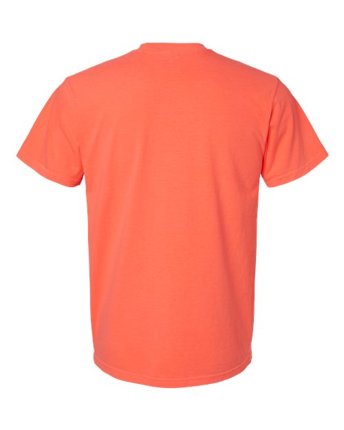 Comfort Colors Unisex Garment-Dyed Heavyweight Pocket T-Shirt 6030 - Neon Red Orange