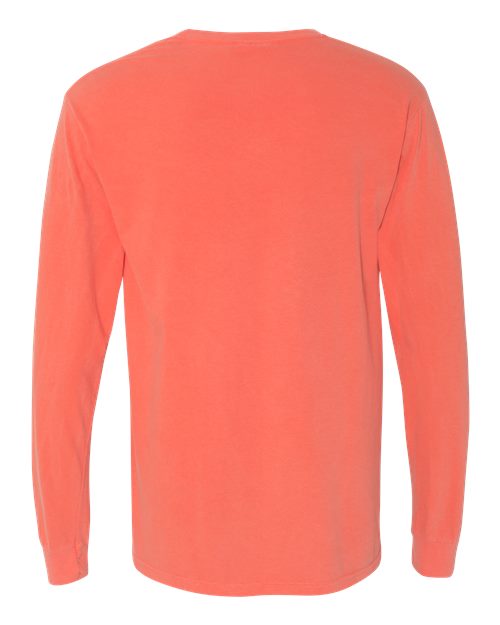 Comfort Colors Unisex Garment-Dyed Heavyweight Long Sleeve T-Shirt 6014 - Bright Salmon