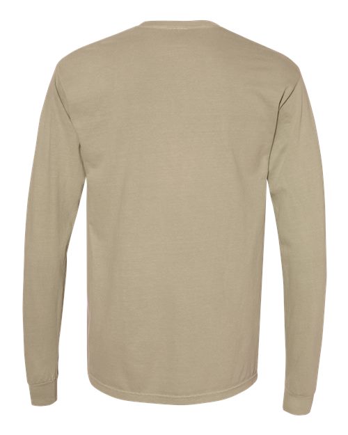 Comfort Colors Unisex Garment-Dyed Heavyweight Long Sleeve T-Shirt 6014 - Khaki