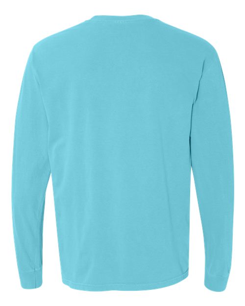 Comfort Colors Unisex Garment-Dyed Heavyweight Long Sleeve T-Shirt 6014 - Lagoon