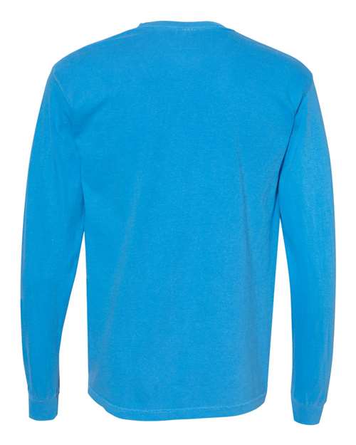 Comfort Colors Unisex Garment-Dyed Heavyweight Long Sleeve T-Shirt 6014 - Royal Caribe