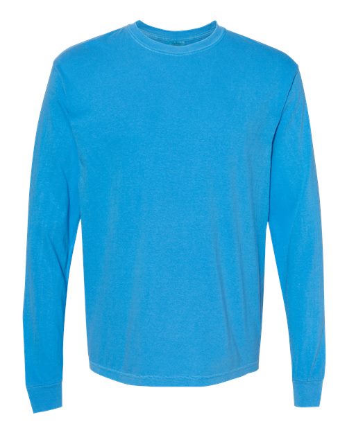 Comfort Colors Unisex Garment-Dyed Heavyweight Long Sleeve T-Shirt 6014 - Royal Caribe