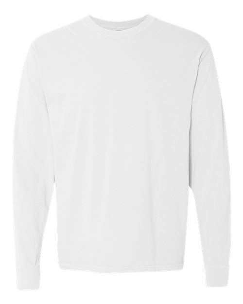 Comfort Colors Unisex Garment-Dyed Heavyweight Long Sleeve T-Shirt 6014 - White