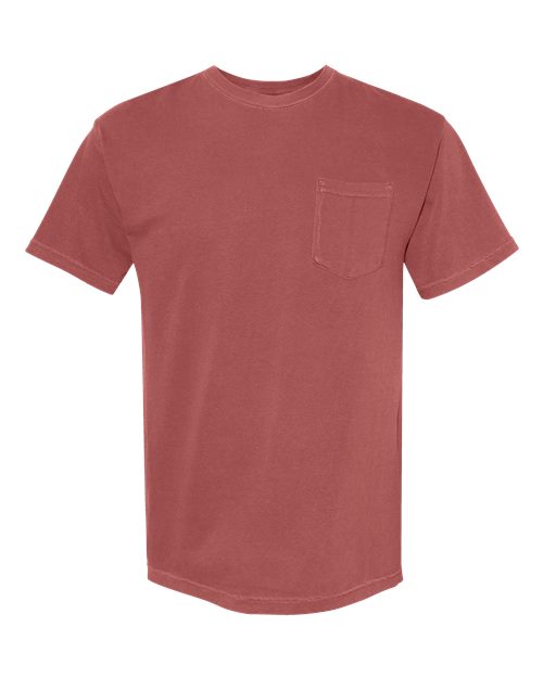 Comfort Colors Unisex Garment-Dyed Heavyweight Pocket T-Shirt 6030 - Brick