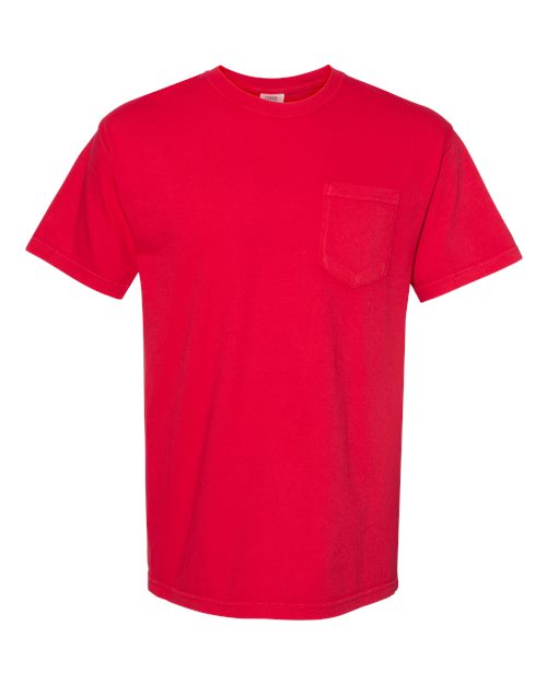 Comfort Colors Unisex Garment-Dyed Heavyweight Pocket T-Shirt 6030 - Red
