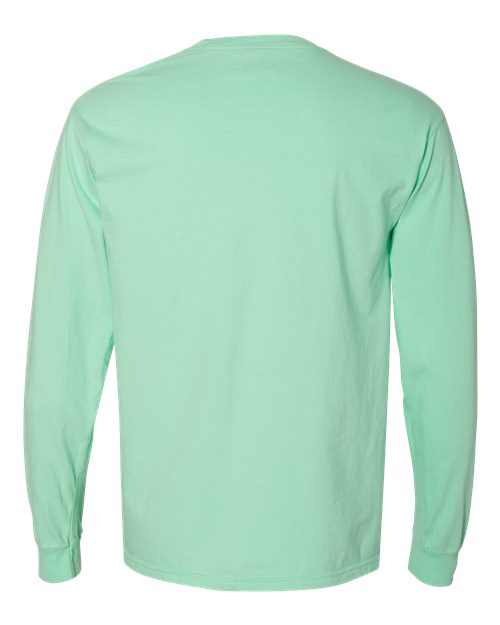 Comfort Colors Unisex Garment-Dyed Heavyweight Long Sleeve Pocket T-Shirt 4410 - Island Reef