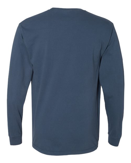 Comfort Colors Unisex Garment-Dyed Heavyweight Long Sleeve Pocket T-Shirt 4410 - Midnight