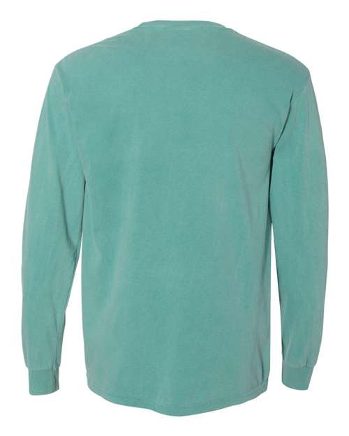 Comfort Colors Unisex Garment-Dyed Heavyweight Long Sleeve Pocket T-Shirt 4410 - Seafoam