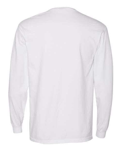 Comfort Colors Unisex Garment-Dyed Heavyweight Long Sleeve Pocket T-Shirt 4410 - White